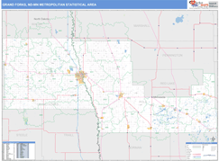Grand Forks Metro Area Digital Map Basic Style